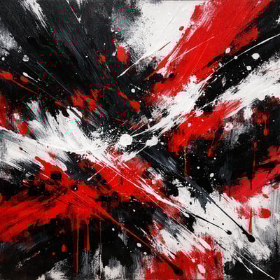 photographic abstrakt konst med frgerna svart rtt och vitt